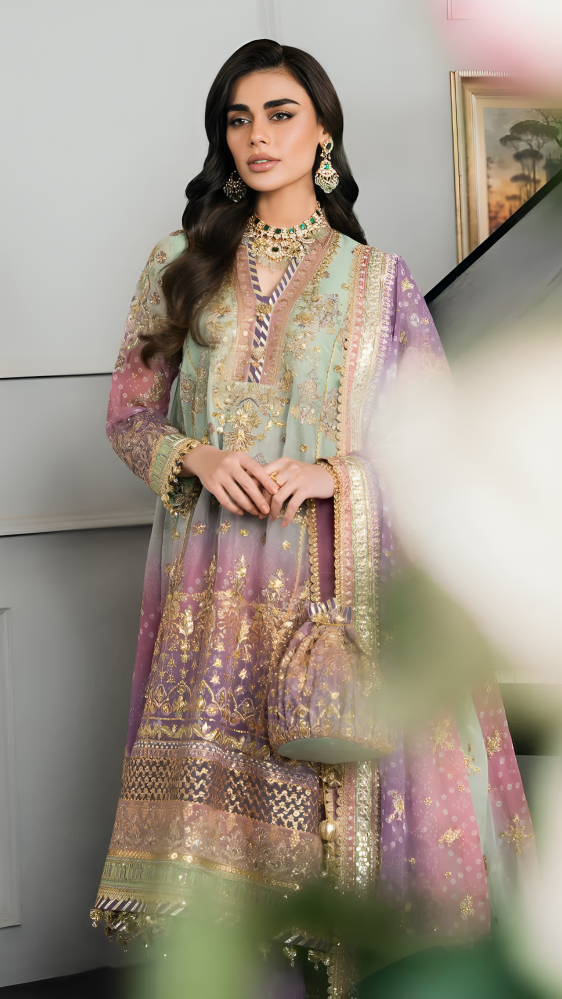 Luxury Shefoon Premium Stitched Suit 3 Piece Dress - LEC-15
