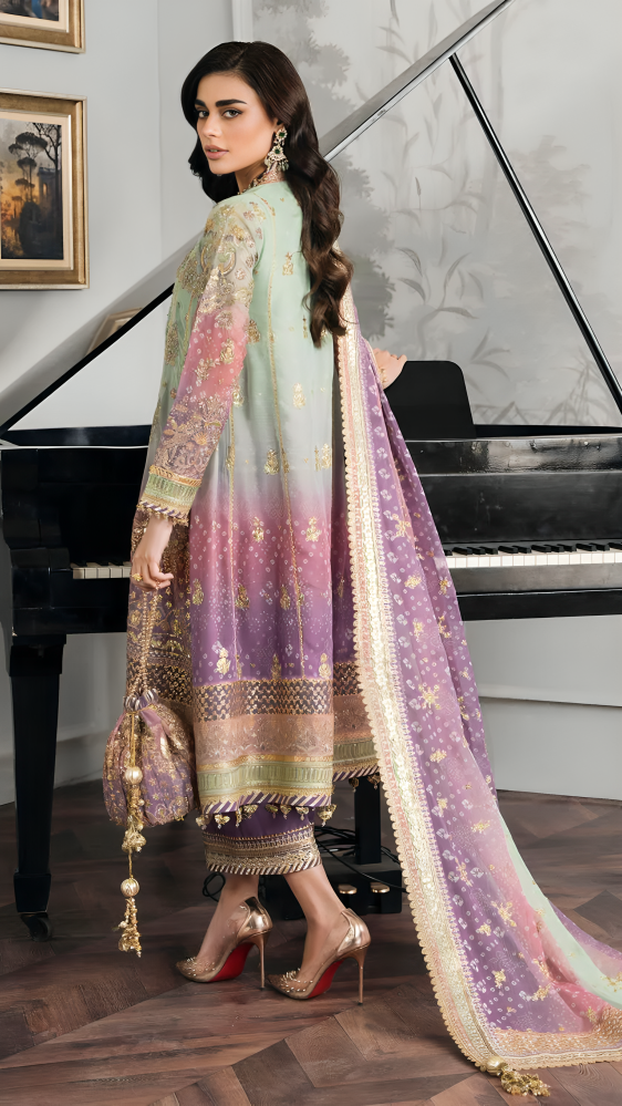 Luxury Shefoon Premium Stitched Suit 3 Piece Dress - LEC-15