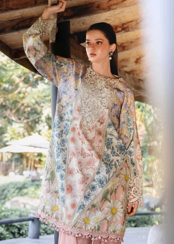 Luxury Lawn Stitched Suit 3 piece - 2025 - LE-01