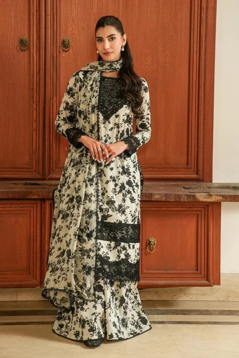 Luxury Lawn Stitched Suit 3 piece - 2025 - LE-08