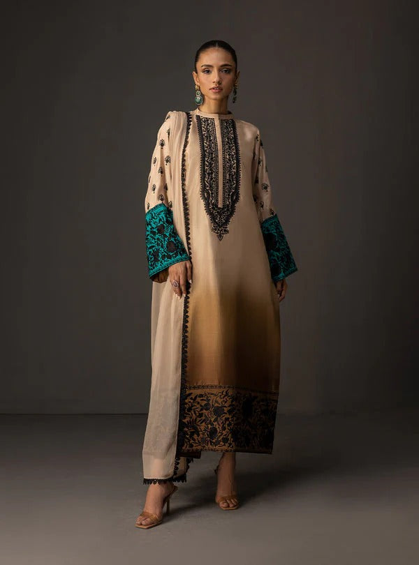 DIGITAL PRINTED SHAMOZ SILK 3 PIECE SUIT