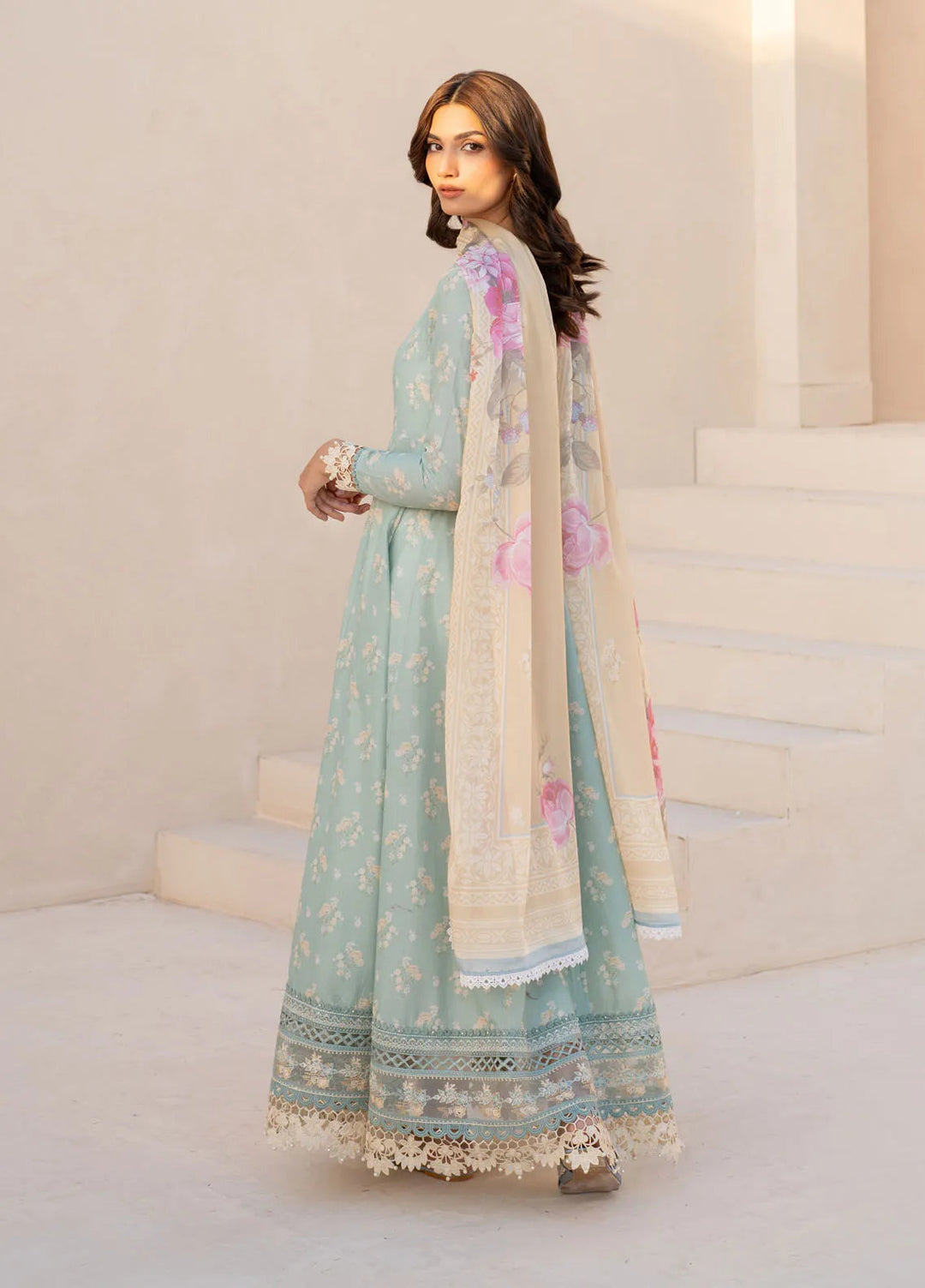Luxury Lawn Premium Stitched Suit 3 Piece Dress - LEC-10
