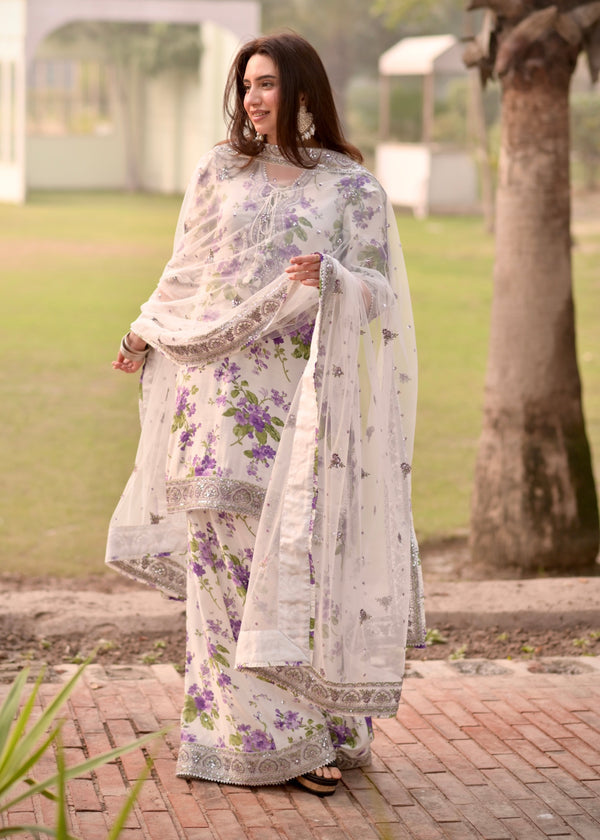 Luxury Lawn Premium Stitched Suit 3 Piece - LEC-02