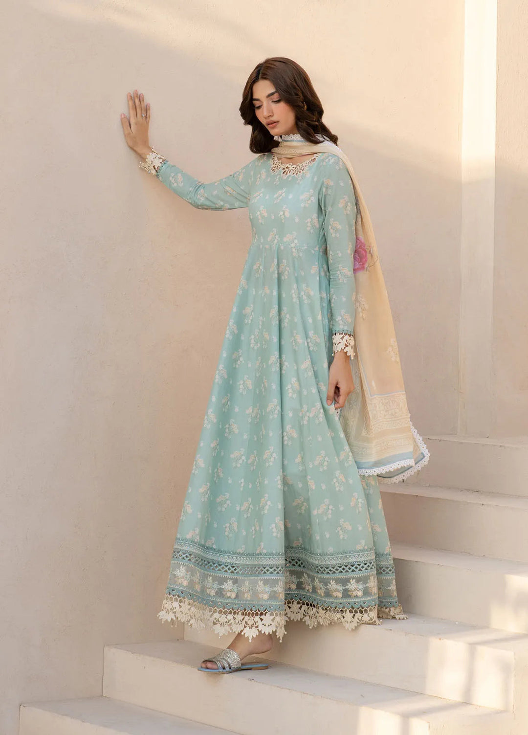 Luxury Lawn Premium Stitched Suit 3 Piece Dress - LEC-10
