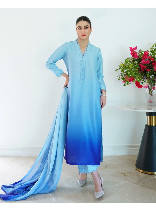 DIGITAL PRINTED SHAMOZ SILK 3 PIECE SUIT