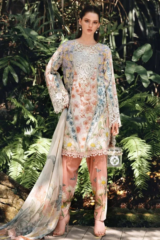 Luxury Lawn Stitched Suit 3 piece - 2025 - LE-01