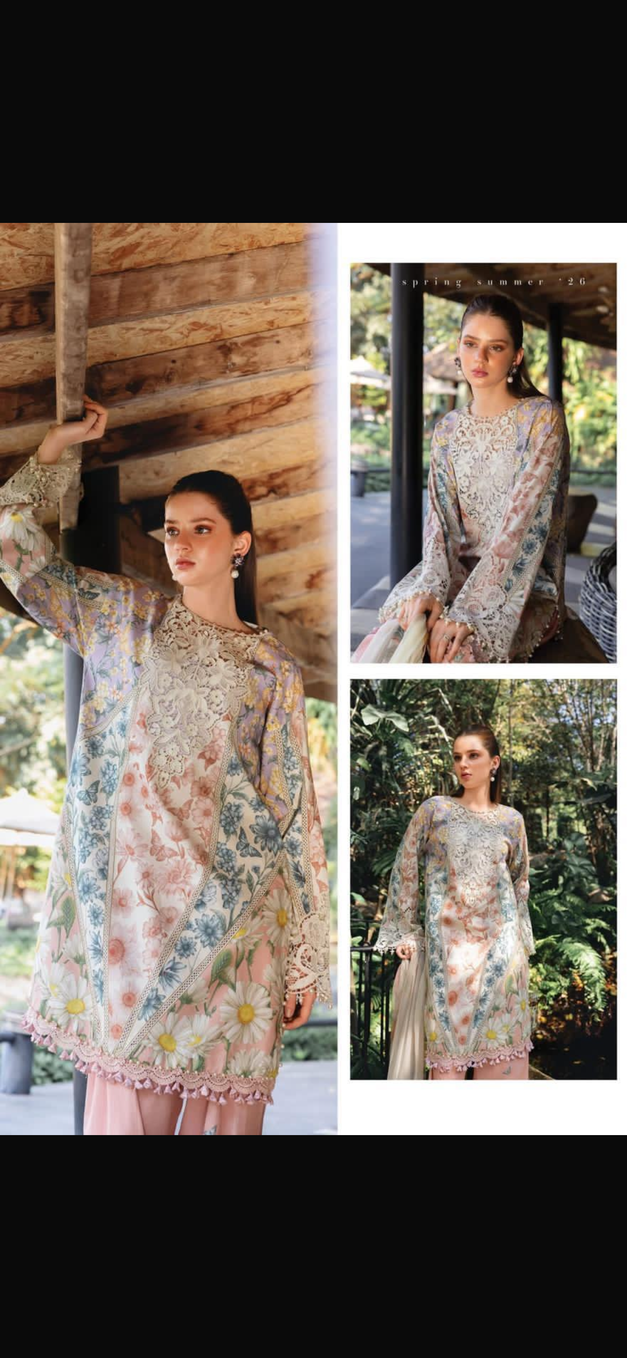 Luxury Lawn Stitched Suit 3 piece - 2025 - LE-01